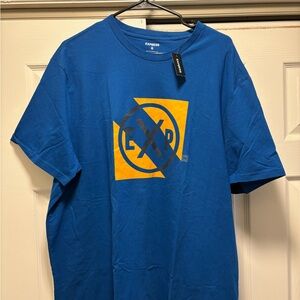 Express Blue and yellow  Short Sleeve Tee